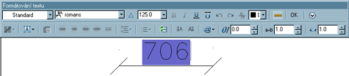 Dialogové okno Formátování textu (víceřádkový textový editor)